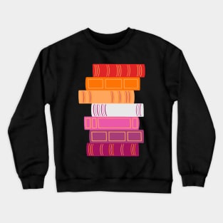 Sapphic Book Pride Stack Crewneck Sweatshirt